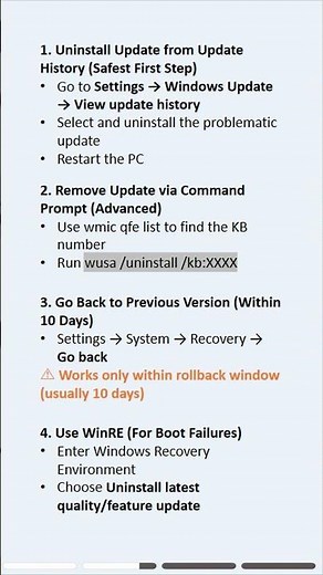Windows update causing crashes or boot errors? #windows #error