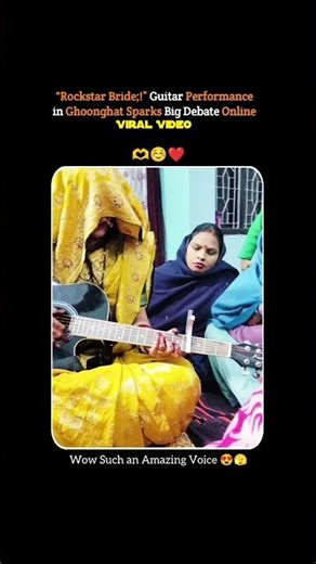 Guitar Performance in Ghoonghat Sparks Big Debate Online viral ghunghat wali bahu #cutesinger