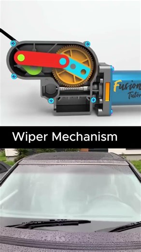 How a Car Wiper Mechanism Works! ⚙️🚘 #shortsyoutube