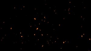 Animation loop messy flow glow orange red fire particles