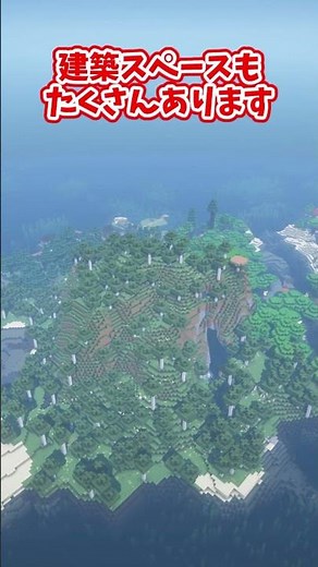 【マイクラJava版】森の洋館と村がある孤島シード値#マイクラ #マインクラフト #minecraft #神シード