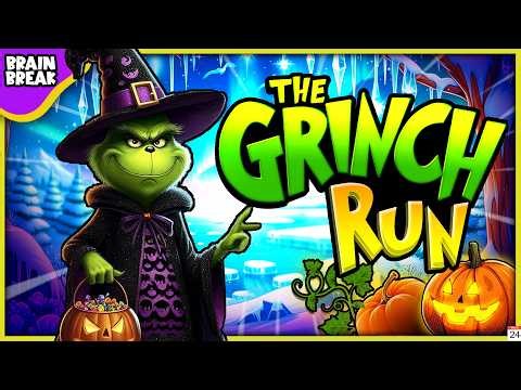 The Grinch Spooky Run 🎃 Halloween Brain Break Party 🎃 Freeze Dance 🎃 Danny Go 🎃 Ghost Hunt