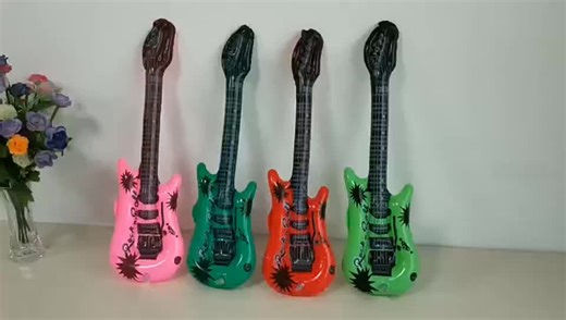 Wholesale Inflatable Toy Promotion 55cm Inflatable Guitar Model for Rock & Roll Party