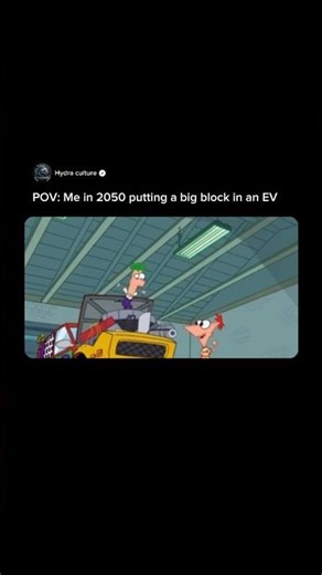 POV: Me in 2050 putting a big block in an EV #carguy #v8 #memes