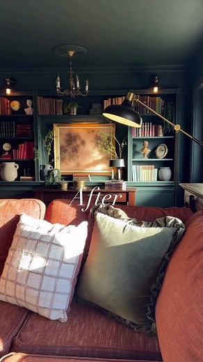 Transform Your Living Room with Moody Academia Design