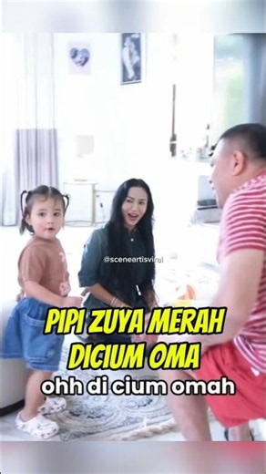 Avo and Gemmi laugh seeing Zuya's cheeks red from Oma's kisses