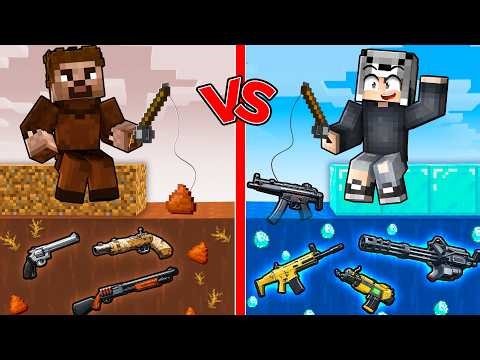 ZENGİN VS FAKİR SİLAH TUTMA YARIŞI - Minecraft