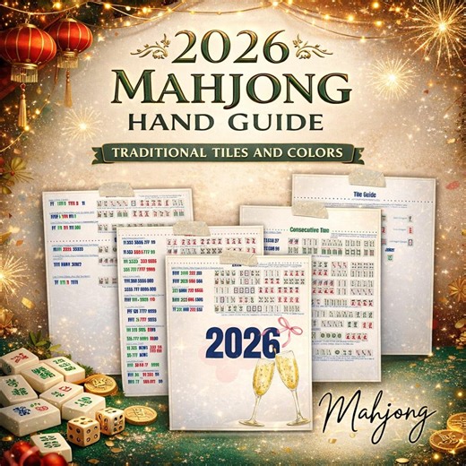 Printable 2026 NMJL Card Guide, Hands Cheat Sheet , Beginner American Mahjong Guide, Card Reference, Mahjong Gift - Etsy