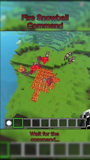 FIRE Snowball Command For Minecraft Bedrock 🔥 #minecraft #shorts #viralshorts