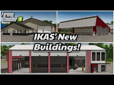 Mod Preview - American Shop w.Office, Truck Shop, & Cow Stable! (by IKAS) | Farming Simulator 25