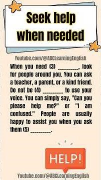 English Reading Practice (A2-B1): How to Ask for Help