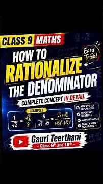 How to rationalize the denominator? Class 9 #rationalisation #class9maths #shorts #algebra #maths