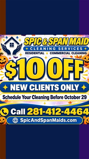 Spic and Span Halloween YouTube Short #housecleaning #professionalcleaning #houstoncleaningservice