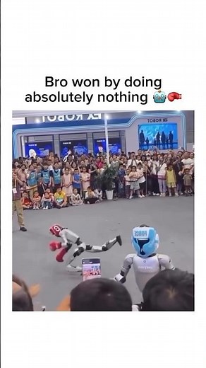 Bro won by doing absolutely nothing 🤖🥊 #shorts