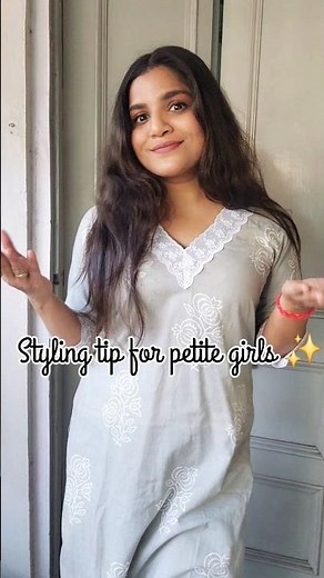 How to Look Taller in Indian Wear ✨ | Petite Styling Tips #shorts #outfitideas #petitefashion