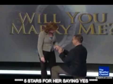 The Weather Channel's Kim Perez gets a proposal from Marty Cunningham
