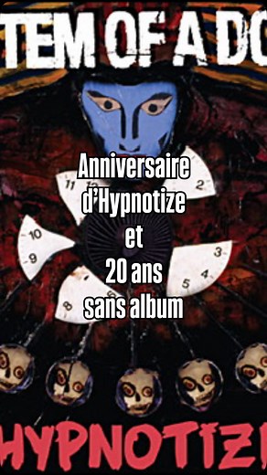 16K views · 4 comments | 20 ans sans sortir d’album ! C’est fait pour @systemofadown ! Hypnotize (le dernier album du groupe à ce jour) fête ses 20 ans aujourd’hui ! Alors les fans de SOAD, vous avez encore de l’espoir pour un futur album du groupe ? Et sinon, qui a la chance de les voir en concert cette année ? • #systemofadown #soad #metalhead #metalleux #numetal #metalmusic | GhostSim | Facebook