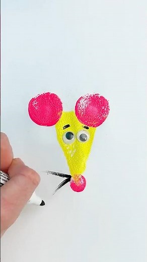 🧽🐭 Paint a Mouse with a Sponge? So Fun & Easy!