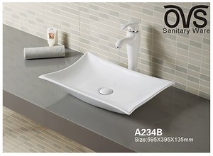 [Hot Item] Bathroom Top Basin Art Basin Bathroom Vanity Sanitary Ware Thin Edge Ceramic Basin Price