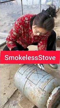 BUILD a SMOKELESS Stove Using an Empty Silencer#smokeless stove making#stove