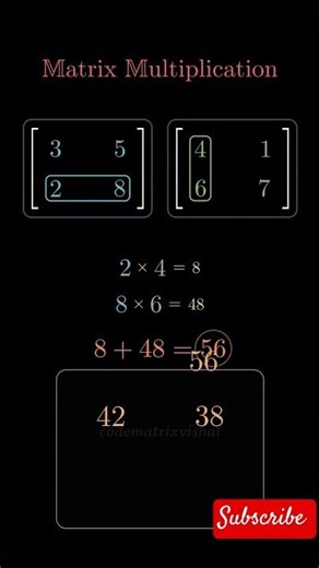 🔢 Matrix Multiplication Made Easy!Just remember one rule: Row × Column ✅
