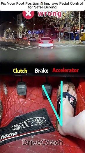 🚗 Fix Your Foot Position 🚦 Improve Pedal Control for Safer Driving #drivingwrittentestdmv #tips