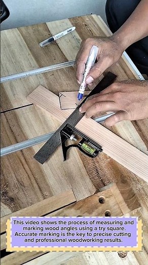 Perfect Wood Angle Marking with Try Square #woodworking #carpentry #work #marking