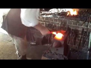 Forge welding a gun barrel 1