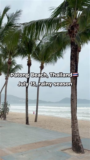 😱 The rainy season is in full swing in Phuket🇹🇭 #thailand #phuket #beachwalk #walkingtour #travel