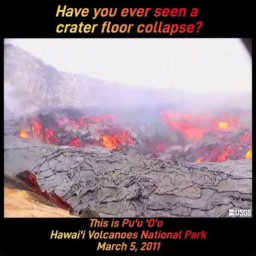 Have you ever seen a Volcanic Crater Floor collapse? Hawai'i Volcano - Pu'u 'O'o #volcano #hawaii