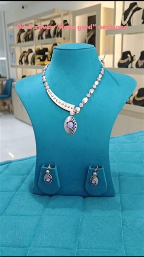Aniga Coimbatore on Instagram: "Exclusive 💫 design in "Rose gold " collection Necklace for every occasion Visit our store for more collections Aniga @ Rspuram - coimbatore #aniga #silverjewelry #silverjewelry #coimbatore #rspuram #silverneckset #necklace"