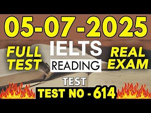 IELTS Reading Test 2025 with Answers | 05.07.2025 | Test No - 614