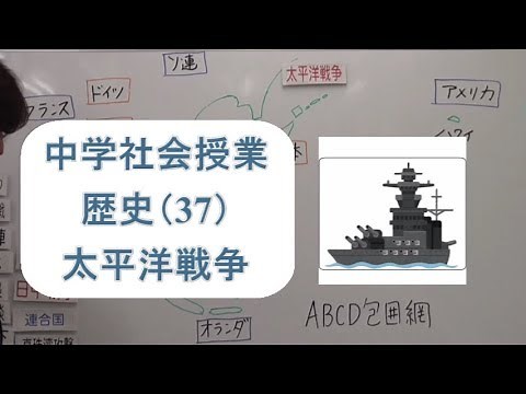 歴史(37) 太平洋戦争 中学社会授業