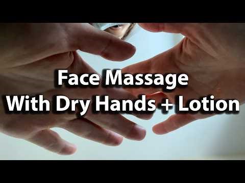 POV Extremely Relaxing Face, Neck and Shoulders Massage With Dry Hands + Lotion ASMR
