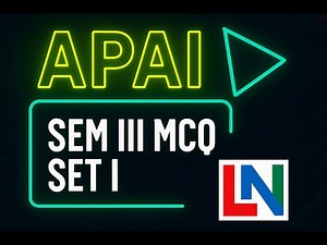 APAI Sem III MCQ Set 1 with answers...@wbchse1975