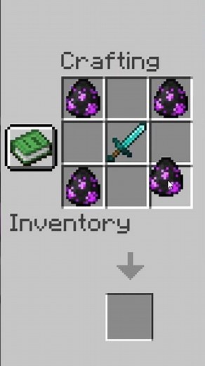 Crafting the ENDERMAN SWORD in Minecraft! 🟣⚔️ #mcpe #minecraft