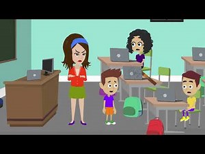 CLEAN: Mitchell breaks a school laptop