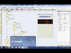 FLOWCODE CONTADOR 0 99 DISPLAY LED 7 SEGMENTOS PIC16