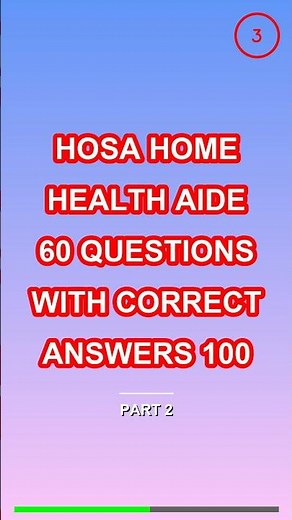 HOSA Home Health Aide 2026: 60 Real Exam Questions & Answers