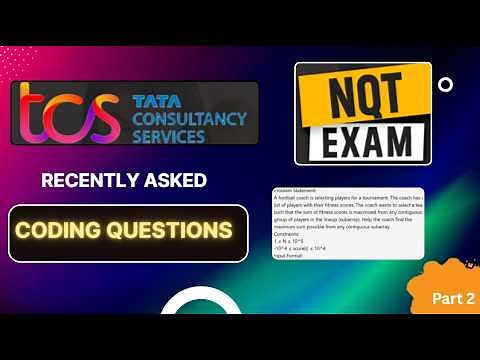 TCS NQT Today's Coding Question part 2 | Most asked coding question in TCS NQT 2026