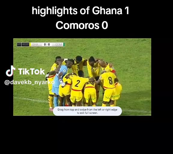 Ghana vs Comoros Match Highlights: Kudus Scores