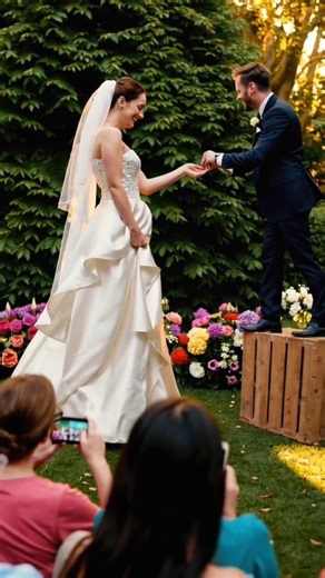 This Couple’s Height Difference Broke the Internet! 📏🔥 #wedding