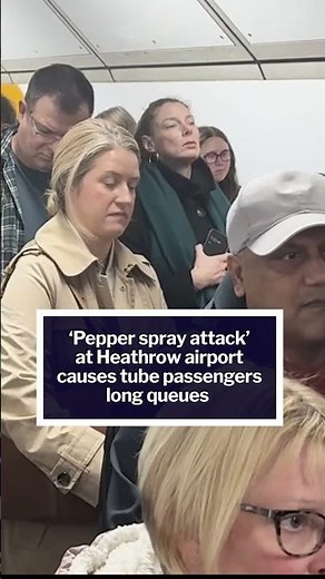 MASSIVE queues build up on the tube after Heathrow pepper spray attack