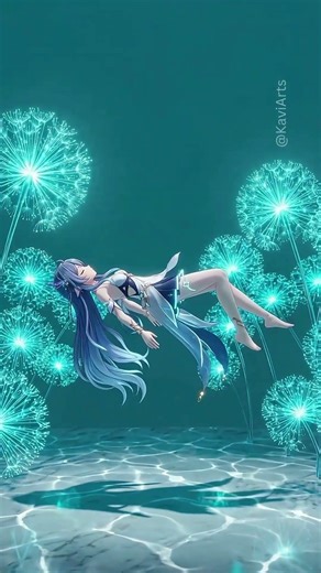 Floating Underwater Anime Girl Loop 🌊✨ Aesthetic 60fps Wallpaper