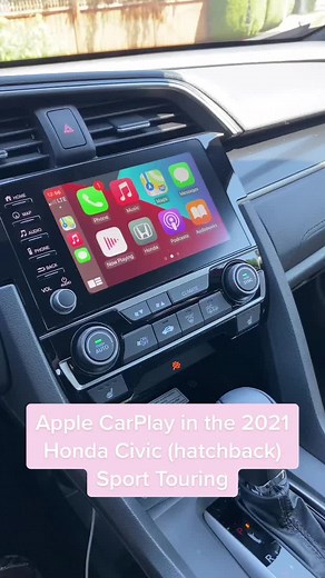 Apple CarPlay in the 2021 Honda Civic Sport Touring. #hondacivichatchback #hondacivic #hondacivicsporttouring #shedrivesnow #civicsport