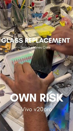V20 pro glass replacement own risk success #service #smartphone #repair