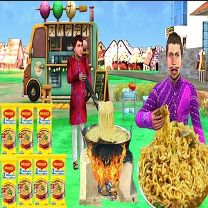 Food truck maggi challenge | Hindi Funny Story | Maggi Contest Kahani #funnyvideos #maggi | Maja tv stories
