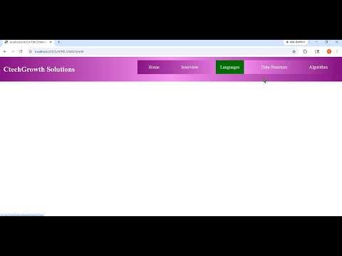 Header tag in HTML5 | Menu in HTML | Nav Tag in HTML5 | Add & remove CSS class on selected menu