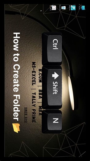 how to create folder 📂 without using mouse 🐀 #viral #motivation #shortvideos #videomakers