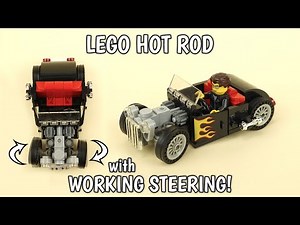LEGO Hot Rod with Working Steering!